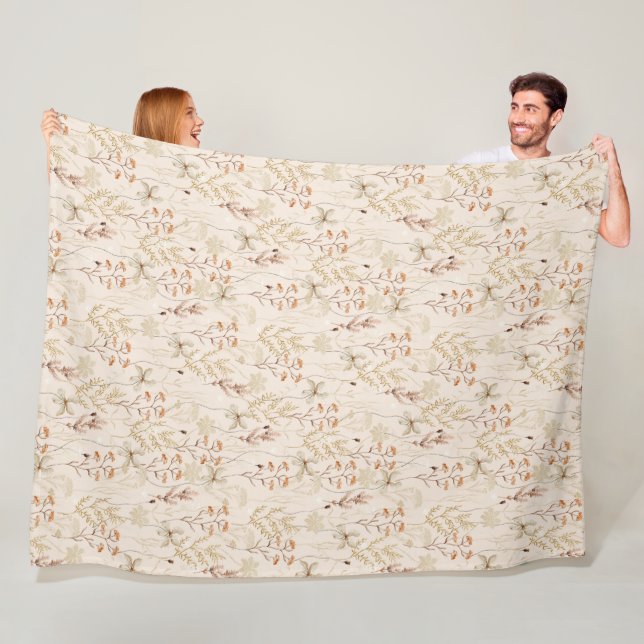 Couverture Polaire Motif Wild Bloom (En situation)
