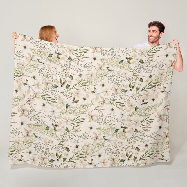Couverture Polaire Motif Wild Bloom (En situation)