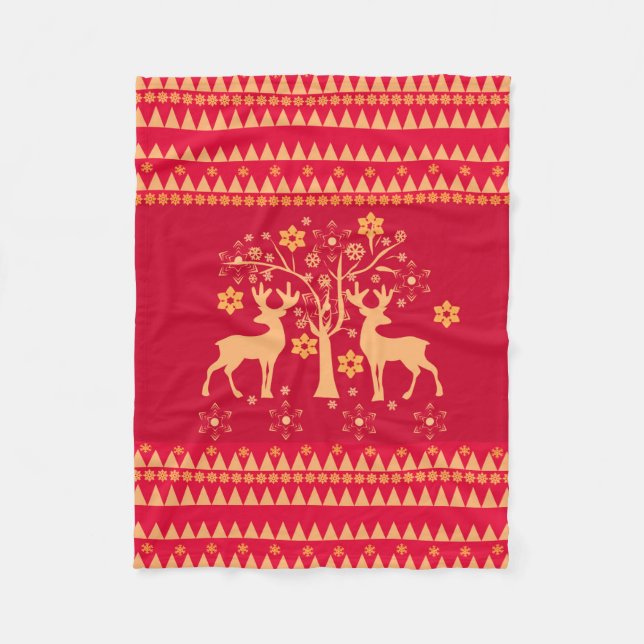 Couverture Polaire Motifs de Noël (Devant)