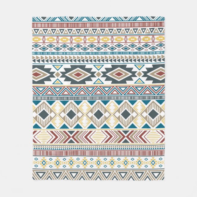 Couverture Polaire Motifs ethniques tribaux motifs indiens d'Amérique (Devant)