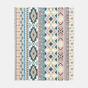 Couverture Polaire Motifs Tribaux Aztèques : Design géométrique sans 