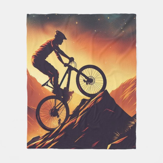 Couverture Polaire Motivational Bike, Vélo, Cyclisme, Sport, Hobby (Devant)