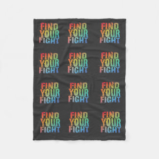 Couverture Polaire Motivational Find Your Fight Quote Art