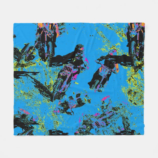 Couverture Polaire Moto-xing - Motocross Racers (Devant (Horizontal))