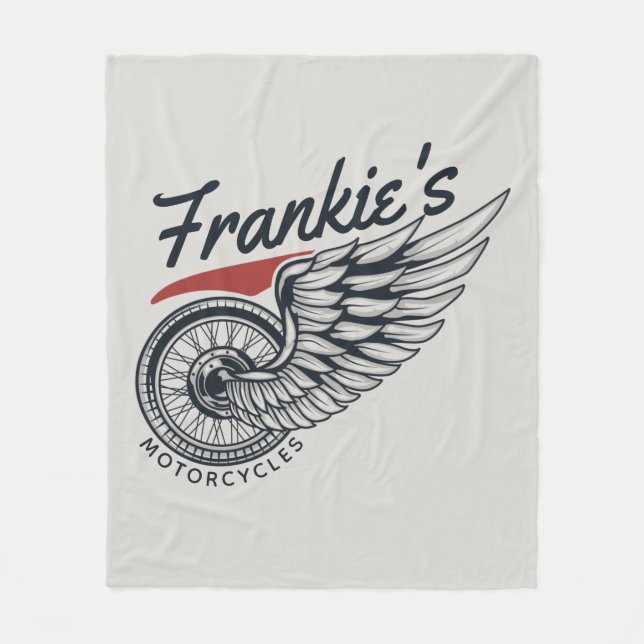 Couverture Polaire Motos personnalisées Flying Tire Biker Shop (Devant)