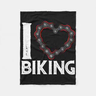 Couverture Polaire Mountain Bike Cycling Bicycle I Love Biking 
