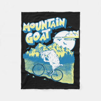 Couverture Polaire Mountain Goat Funny Mountain Biking Goat Biker Vin