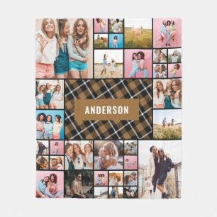 Couverture Polaire Moutarde noir plaid moderne minimaliste multi 34 p