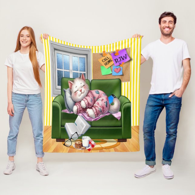 Couverture Polaire Moyen NOUS VOUS AIMONS Kitten FLEECE BLANKET (En situation)