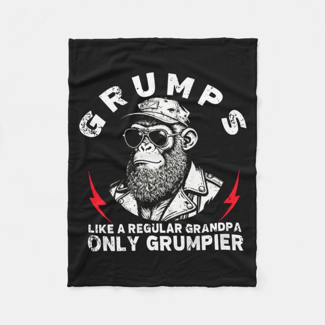 Couverture Polaire Mps Like A Regular Grandpa Only Mer Monkey (on Bac (Devant)