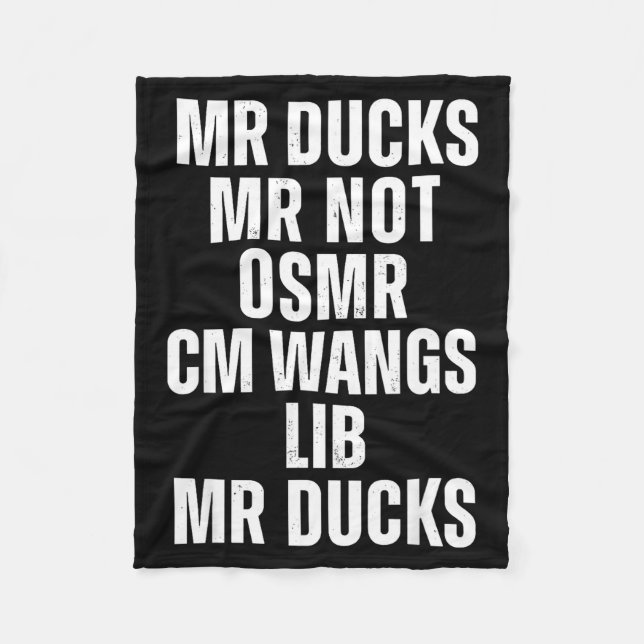 Couverture Polaire Mr Ducks Mr Not Duck Joke Phonetic Puzzle  (Devant)