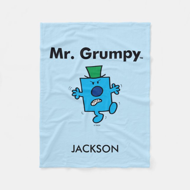 Couverture Polaire Mr. Men | Mr. Grumpy est un grincheux (Devant)