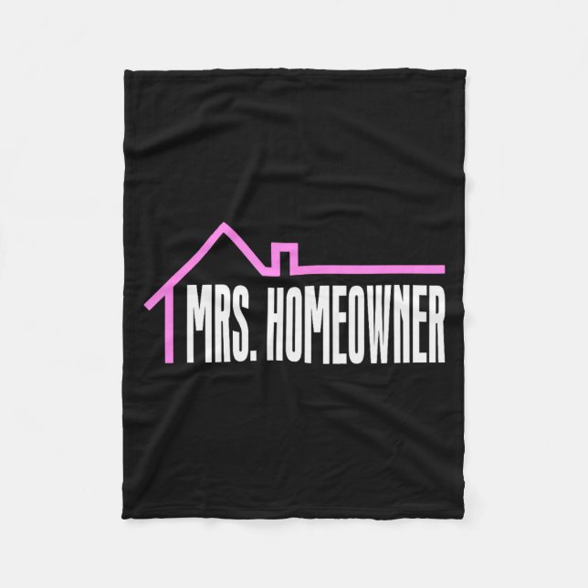 Couverture Polaire Mrs. Homeowner First Time Homeowner Housewarming  (Devant)