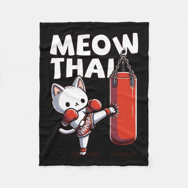 Couverture Polaire Muay Thai Cat Meow Thai (Devant)
