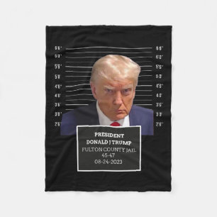Couverture Polaire Mug Shot Président Donald J Trump Mugshot 2023 Amu