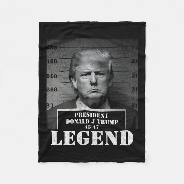 Couverture Polaire Mugshot du président Trump Legend (Devant)
