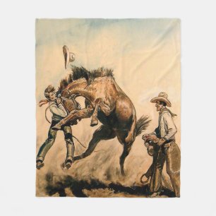 Couverture Polaire « Mule » Art occidental par Will James