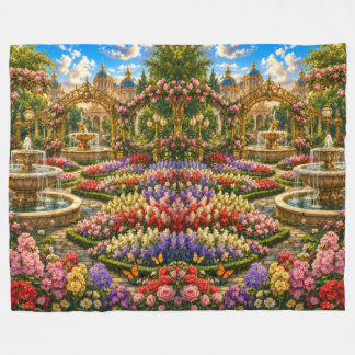 Couverture Polaire Mur de jardin royal enchanté