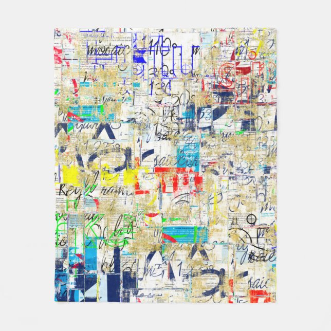 Couverture Polaire Mur de rue de graffitis. Grunge wallart, rue, dos (Devant)