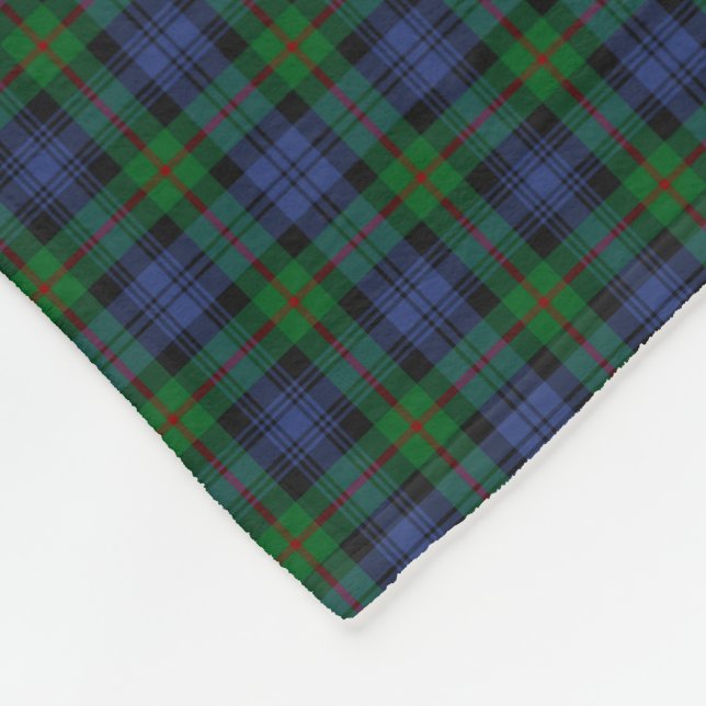 Couverture Polaire Murray Clan Green et Royal Blue Tartan (Coin)