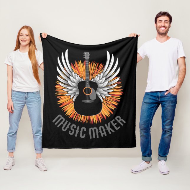 Couverture Polaire Music Maker (guitariste) (En situation)