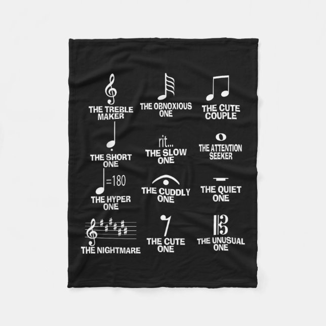 Couverture Polaire Musical Notes Symbol Definition Humor Funny Christ (Devant)