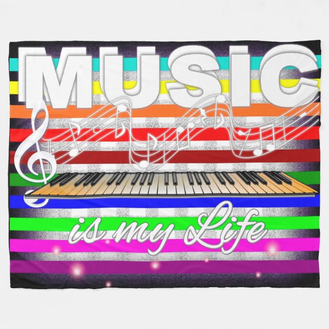 Couverture Polaire Musique (Devant (Horizontal))