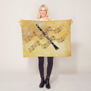 Couverture Polaire musique Clarinet, design populaire,