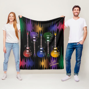 Couverture Polaire Musique colorée Son et Guitares