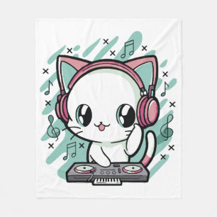 Couverture Polaire musique de chat