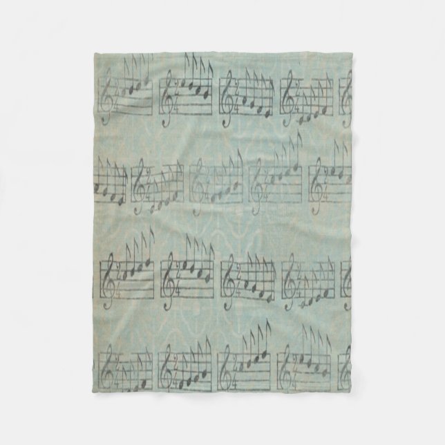 Couverture Polaire musique Note Musique Motif Thème Fleece Blanket (Devant)
