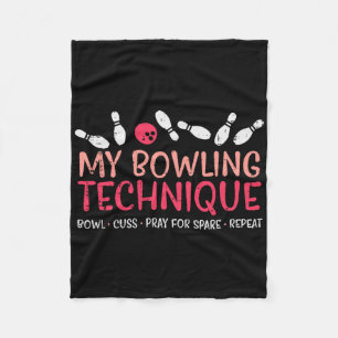 Couverture Polaire My Bowling Technique Amusant Humour Bowler Player