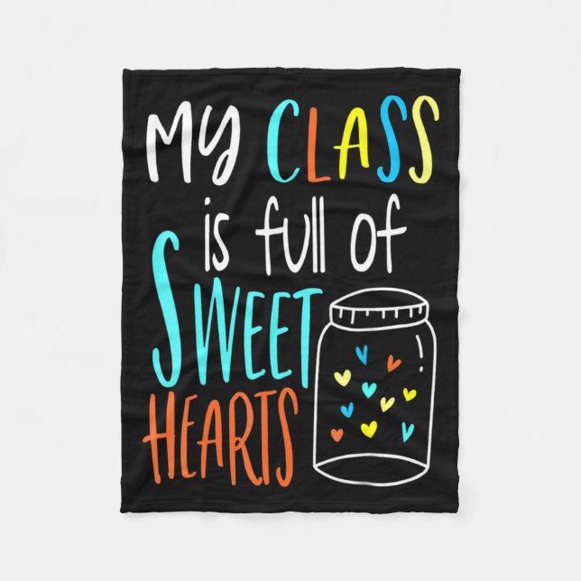 Couverture Polaire My Cl Is Full Of Sweet Hearts Teacher Valenti  (Devant)