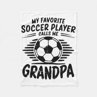 Couverture Polaire My Favorite Soccer Player Calls Me Grandpa