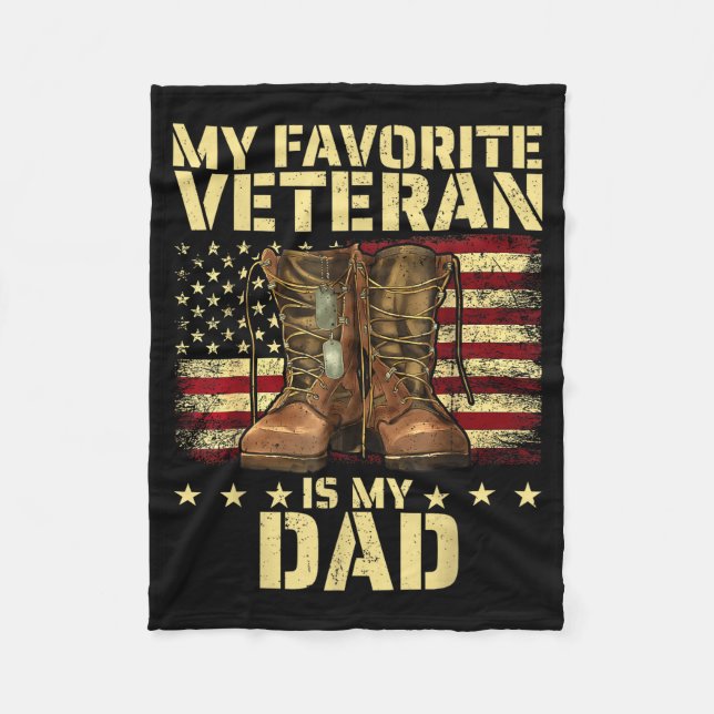 Couverture Polaire My Favorite Veteran Is My Dad Father Veterans Day  (Devant)