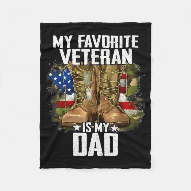 Couverture Polaire My Favorite Veteran Is My Dad Father Veterans Day  (Devant)