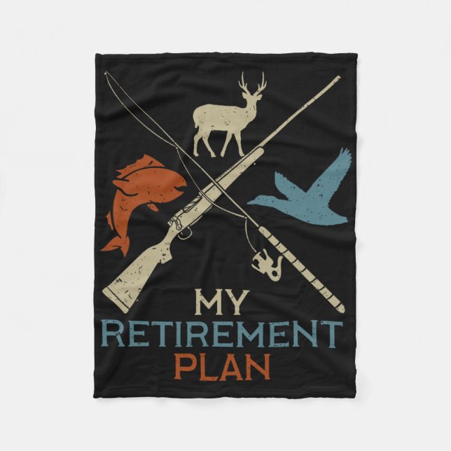 Couverture Polaire My Retirement Plan Hunting Fishing Hunter Grandfat (Devant)