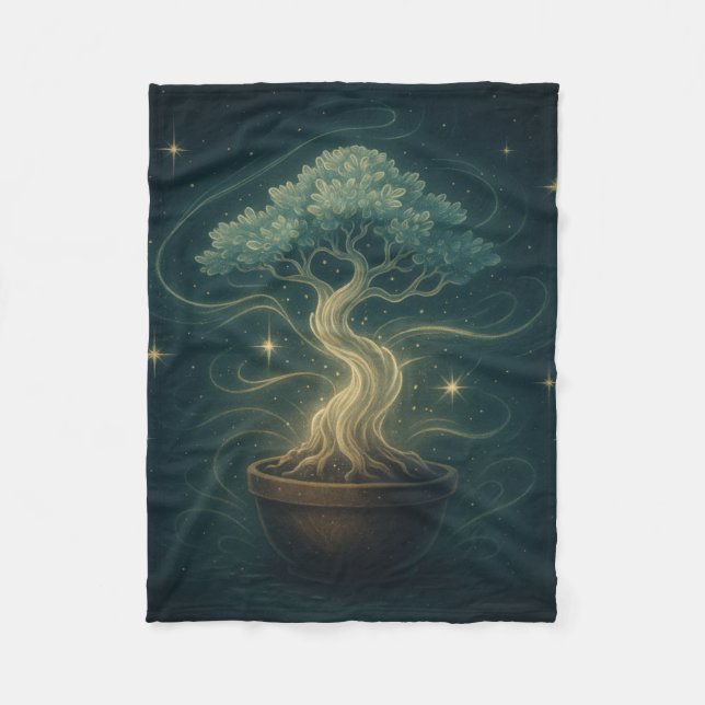 Couverture Polaire Mystique Bonsai Spirit Jeter Blanket - Enchantée (Devant)