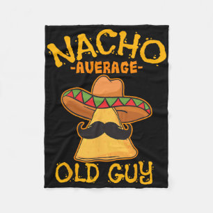 Couverture Polaire Nacho Moyen Vieux Guy Mexicain Grand-père Cinco De