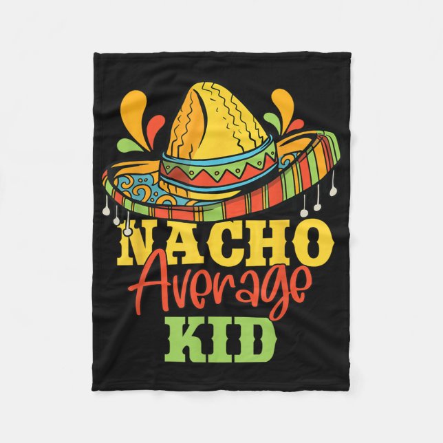 Couverture Polaire Nacho Moyenne Enfant Cinco De Mayo Mexo Correspond (Devant)