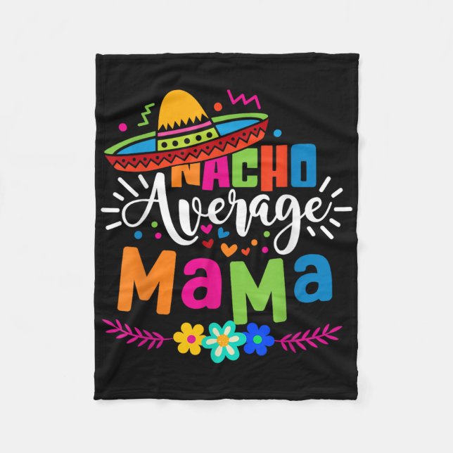 Couverture Polaire Nacho Moyenne Mama Cinco De Mayo Maman Mère Mexica (Devant)