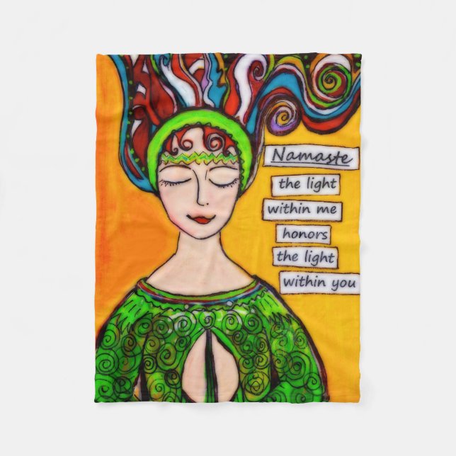 Couverture Polaire Namaste' la lumière en moi honore la lumière (Devant)