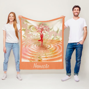 Couverture Polaire Namaste Tree of Life Yoga Spirituelle Métaphysique