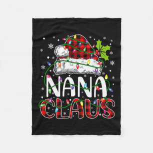 Couverture Polaire Nana Claus Feux de Noël Jeu de Noël Famille Jeu