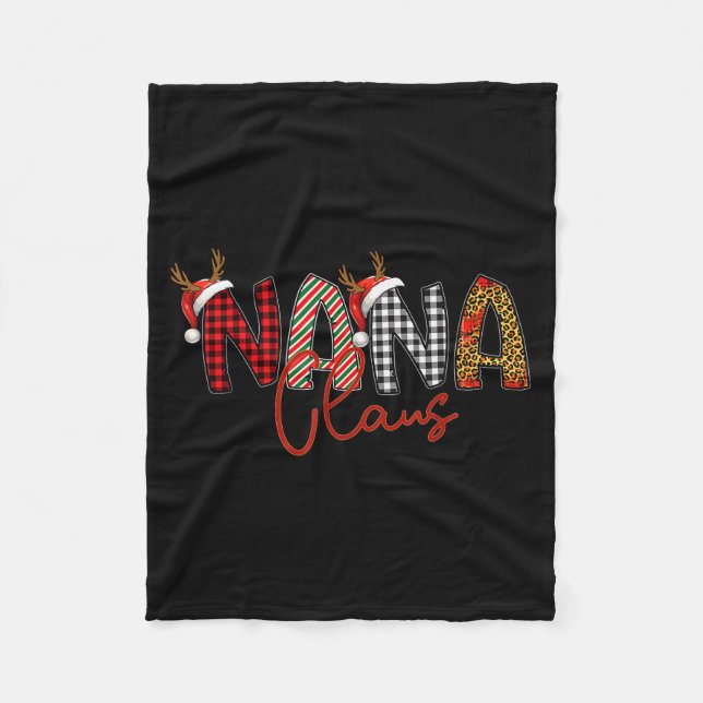 Couverture Polaire Nana Clause, Nana Christmas Shirt, Nana Santa Clau (Devant)