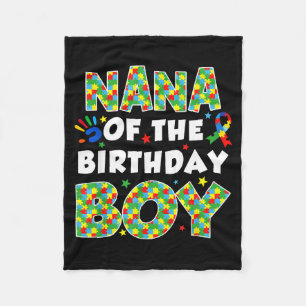 Couverture Polaire Nana du garçon d'anniversaire morceau de puzzle de