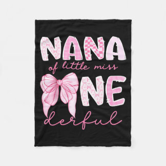 Couverture Polaire Nana Of Little Miss Onederful First Birthday Girl 