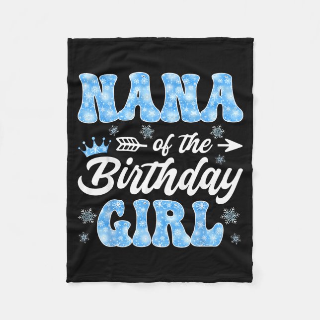 Couverture Polaire Nana Of The Birthday Girl Snowflakes Winter Christ (Devant)