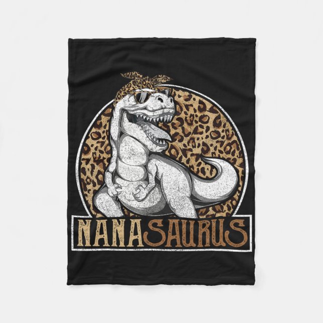 Couverture Polaire Nanasaurus Dinosaur Nana Leopard Shirt (Devant)