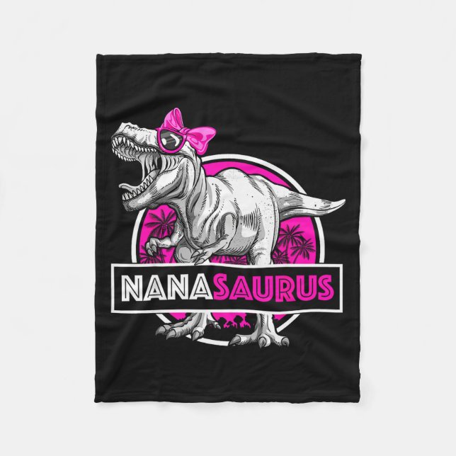 Couverture Polaire Nanasaurus T-rex Matching Funny Grandma Saurus Din (Devant)
